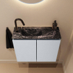MONDIAZ TURE-DLUX 60cm toiletmeubel Clay. EDEN wastafel Lava positie links. Met 1 kraangat. SW1103766