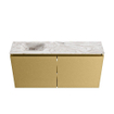 MONDIAZ TURE-DLUX 100cm toiletmeubel Oro. EDEN wastafel Glace positie links. Met 1 kraangat. SW1103416