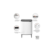 Brabantia Bo Touch Bin Hi Afvalemmer - 60 liter - kunststof binnenemmer - wit SW1117301
