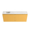 MONDIAZ TURE-DLUX 120cm toiletmeubel Ocher. EDEN wastafel Ostra positie links. Met 1 kraangat. SW1104983