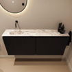 MONDIAZ TURE-DLUX 120cm toiletmeubel Urban. EDEN wastafel Glace positie links. Zonder kraangat. SW1103122