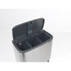 Brabantia Bo Touch Bin Afvalemmer - 3x11 liter - 3 kunststof binnenemmers - matt steel fingerprint proof SW1117526