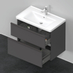 Duravit D-Neo wastafelonderkast 78.4x62.5x45.2cm 2 lades Grafiet Mat SW640733