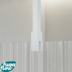 FugaFlow Eccelente Vetro inloopdouche badkamer - 90x200cm - ribbelglas - plafondarm - mat wit - SW1125147