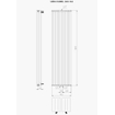 Plieger Siena designradiator verticaal dubbel 1800x462mm 1564W mat wit 7253156