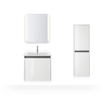 Duravit Ketho 2 wastafelonderbouwkast met 1 lade 61x48x44cm met greep antraciet hoogglans wit SW772322