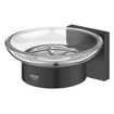 GROHE Start Cube Zeepschaal - met houder - glas - mat zwart SW1126627