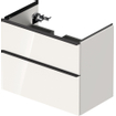 Duravit D-Neo wastafelonderkast 78.4x62.5x45.2cm 2 lades wit Hoogglans SW641113