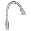 GROHE Zedra Keukenkraan - uittrekbare c uitloop - supersteel geborsteld SW479451