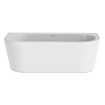 Xenz Charley vrijstaand bad 180x80cm met overloop met afvoer gleuf overloop Middenopstelling Acryl Wit SHOWROOMMODEL SHOW22601