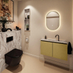 MONDIAZ TURE-DLUX 80cm toiletmeubel Oro. EDEN wastafel Glace positie midden. Met 1 kraangat. SW1103412