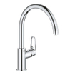 GROHE BauFlow Keukenkraan - hoog - draaibare uitloop - chroom SW225318