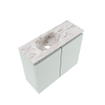 MONDIAZ TURE-DLUX 60cm toiletmeubel Greey. EDEN wastafel Glace positie links. Zonder kraangat. SW1103281