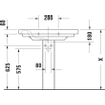 Duravit D code meubelwastafel 85x48 cm. 1x kr.gat m overloop wit Duravit XBase Wastafelonderkast 80x45.8x44.8cm 1 lade Standaard greep met softclose spaanplaat wit Mat SHOWROOMMODEL SHOW17805