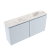 MONDIAZ TURE-DLUX 100cm toiletmeubel Clay. EDEN wastafel Frappe positie rechts. Met 1 kraangat. SW1102767