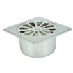 Riko doucheput met onderuitlaat 10 x 10 cm chroom SW21092