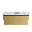 MONDIAZ TURE-DLUX 100cm toiletmeubel Oro. EDEN wastafel Glace positie midden. Zonder kraangat. SW1103426