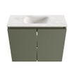 MONDIAZ TURE-DLUX 60cm toiletmeubel Army. EDEN wastafel Ostra positie midden. Met 1 kraangat. SW1104695