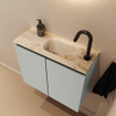 MONDIAZ TURE-DLUX 60cm toiletmeubel Greey. EDEN wastafel Frappe positie rechts. Met 1 kraangat. SW1102788