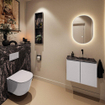 MONDIAZ TURE-DLUX 60cm toiletmeubel Cale. EDEN wastafel Lava positie rechts. Zonder kraangat. SW1103716
