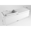 MONDIAZ ERIN Badkamermeubelset - 120cm - Smoke - 1 lade - wasbak links - 0 kraangaten - Urban SW696999
