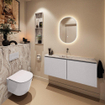MONDIAZ TURE-DLUX 120cm toiletmeubel Cale. EDEN wastafel Glace positie midden. Zonder kraangat. SW1103185