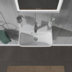 Duravit ME by Starck fontein 45x32cm met 1 kraangat met overloop met wondergliss wit SW84162