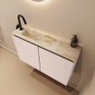 MONDIAZ TURE-DLUX 80cm toiletmeubel Rosee. EDEN wastafel Frappe positie links. Met 1 kraangat. SW1102964