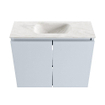 MONDIAZ TURE-DLUX 60cm toiletmeubel Clay. EDEN wastafel Ostra positie midden. Met 1 kraangat. SW1104763