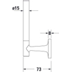 Duravit Starck T reserve closetrolhouder 5x7,3x15,2cm mat zwart SW297109