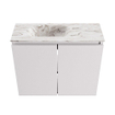 MONDIAZ TURE-DLUX 60cm toiletmeubel Cale. EDEN wastafel Glace positie links. Met 1 kraangat. SW1103191