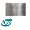 FugaFlow Eccelente Press Bedieningsplaat - bedieningspaneel voor Geberit UP320 inbouwreservoir - dualflush - rechthoekige knoppen - metaal RVS SW1123660
