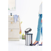 Brabantia NewIcon Pedaalemmer - 12 liter - kunststof binnenemmer - matt Steel SW767505