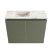 MONDIAZ TURE-DLUX 60cm toiletmeubel Army. EDEN wastafel Frappe positie links. Zonder kraangat. SW1102644