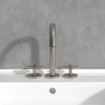Villeroy & Boch Loop & Friends Driegats wastafelkraan - Matt Brushed Nickel (RVS) SW974354