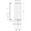 Plieger Perugia designradiator verticaal middenaansluiting 1206x456mm 549W wit SW87020