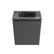 MONDIAZ TURE-DLUX 40cm toiletmeubel Dark Grey. EDEN wastafel Lava positie midden. Zonder kraangat. SW1103737