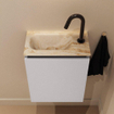 MONDIAZ TURE-DLUX 40cm toiletmeubel Cale. EDEN wastafel Frappe positie links. Met 1 kraangat. SW1102669