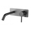 Wiesbaden Ribbd eenhendel wastafelkraan met coldstart inbouw compleet gunmetal SW632119