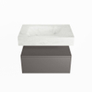 MONDIAZ ALAN - DLUX Badkamermeubelset - 70cm - onderkast - Dark grey - 1 lade - vrijhangende wastafel - wasbak midden - 1 kraangat - Opalo SW806374