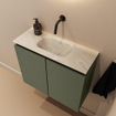 MONDIAZ TURE-DLUX 60cm toiletmeubel Army. EDEN wastafel Ostra positie midden. Zonder kraangat. SW1104680