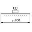 Xenz Basic - Regendouche vierkant 200x200mm ABS chroom SW104610