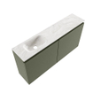 MONDIAZ TURE-DLUX 100cm toiletmeubel Army. EDEN wastafel Ostra positie links. Zonder kraangat. SW1104707