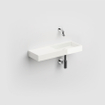 Clou Mini Wash Me fontein 56x19cm links zonder plug mineraalsteen Wit SW9307