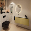 MONDIAZ TURE-DLUX 100cm toiletmeubel Oro. EDEN wastafel Opalo positie links. Zonder kraangat. SW1104462