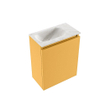 MONDIAZ TURE-DLUX 40cm toiletmeubel Ocher. EDEN wastafel Ostra positie links. Met 1 kraangat. SW1104917