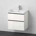 Duravit D-Neo meubelset m. wastafelonderbouwkast m. 2 laden m. softclose 65x20x48cm incl. wastafel wit hoogglans SW642220