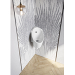 QeramiQ Sanlife hoek Urinoir - 27.8x37.2x45cm - bevestigingsset - sifon - spoelverdeler - wit SW1030598