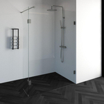 BRAUER Create Inloopdouche - 140x200cm - profielloos - 40cm - draaibare zijwand - antikalk - 8mm veiligheidsglas - geborsteld RVS SW223939