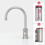 Quooker NL Classic Nordic round kokendwaterkraan opbouw uitloop draaibaar met Combi reservoir & Cube reservoir RVS SW299740